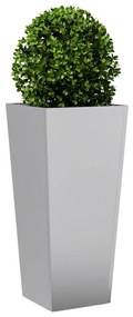 Vaso/floreira de jardim 35x35x75 cm aço galvanizado