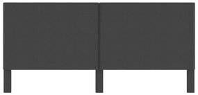 Cabeceira de cama 200x200 cm tecido cinzento-escuro