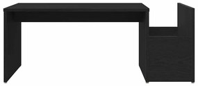 Mesa de Centro vidaXL Preta Carvalho 90x45x35 cm em Madeira de Engenha