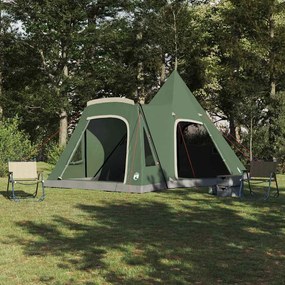 vidaXL Tenda Teepee com telhado Verde 545 x 450 x 295 cm