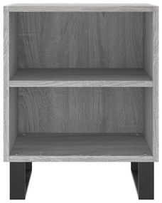 Mesas cabeceira 2pcs 40x30x50 cm derivados madeira cinza sonoma