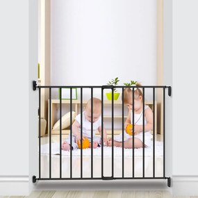 443367 Noma Portão de segurança com extensão 62-102 cm metal preto