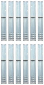 vidaXL Âncora de fixação no chão em L 12 pcs aço galvanizado 5x5x50 cm