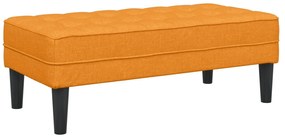 Conjunto de Sofá de 2 Peças com Almofadas Tecido Amarelo Escuro