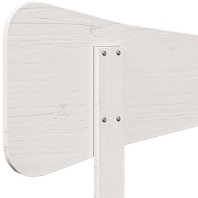 Cabeceira 150 cm madeira de pinho maciça branco