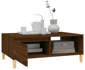 Mesa de centro 90x60x35 cm derivados madeira carvalho castanho