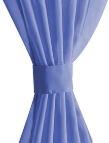 Cortinas em voile 2 pcs 140x175 cm azul real