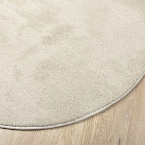 Tapete "HUARTE" de Pile Curto, Macio e Lavável Bege 80x150 cm