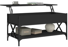 Mesa de centro 100x50x50 cm derivados de madeira/metal preto