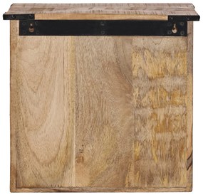 Mesa de cabeceira 40x30x37 cm madeira de mangueira maciça