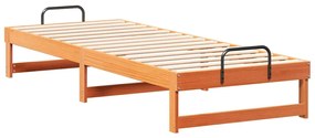 Estrutura de Cama com Alças Castanho 80 x 200 cm