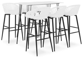 7 pcs conjunto de bar branco