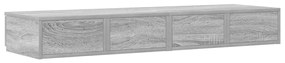 Gavetas para Cama vidaXL Cinza Sonoma 120x36,5x16,5 cm Madeira de Enge