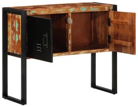 Armário consola multicor 90x35x75 cm madeira maciça recuperada