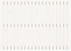 Cabeceira de parede 127,5x3x90 cm pinho maciço branco