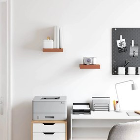 vidaXL Prateleira de Parede 2 pcs Vermelho 23 x 23,5 x 4 cm