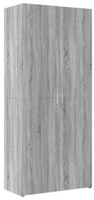 Armário alto 80x42,5x249 cm derivados de madeira cinza sonoma