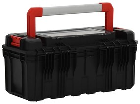 Caixa de ferramentas 55x28x26,5 cm preto e vermelho