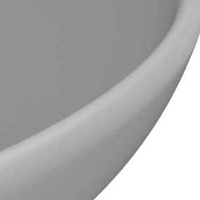 Lavatório WC luxuoso redondo 32,5x14cm cerâmica cinzento mate