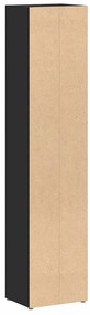 Armários para CD 2 pcs 21x16x93,5 cm contraplacado preto