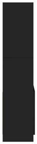 Armário alto 63x33x140 cm derivados de madeira preto