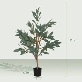 Planta Artificial de Louro 120 cm Planta Artificial Decorativa Grande Decoração para Casa Escritório Varanda Quarto Verde