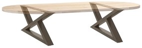 Pés para mesa de centro 2 peças aço natural 70x(30-31,3) cm aço