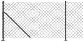 Cerca de arame com flange 1x25 m antracite