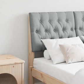 vidaXL Cabeceira estofada Cinzento-claro 120 cm