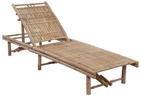 Espreguiçadeira de jardim com almofadão bambu