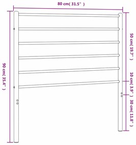 Cabeceira de cama 75 cm metal branco