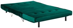 Sofá-cama de 2 lugares em veludo verde escuro VESTFOLD Beliani