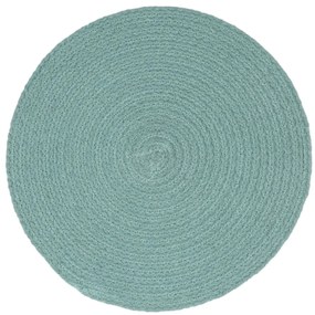 Individuais de mesa 6 pcs algodão liso 38 cm redondo verde