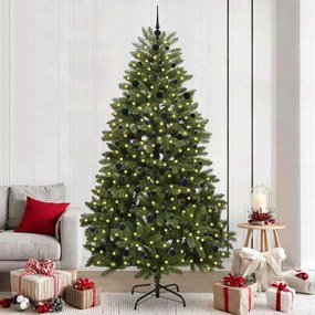 vidaXL Árvore de Natal Artificial Verde 240 cm PVC e Metal