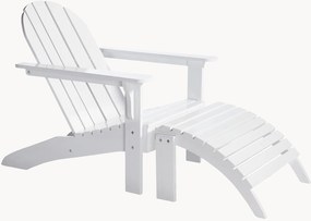 Cadeiras de jardim em mogno artesanal Adirondack com banco, conjunto de 2