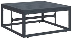 Conjunto de Sofá de Jardim 9 pcs Cinzento-escuro Aço