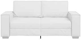 Sofá Loveseat vidaXL Branco 140 cm em Couro Sintético