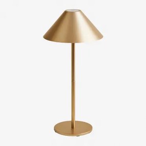 Lâmpada De Mesa Led Sem Fios Para Exterior Nebida Dourado - Sklum