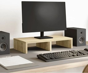 vidaXL Suporte para monitor derivados de madeira carvalho sonoma