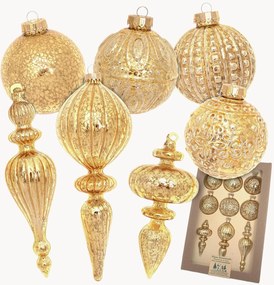 Ornamentos para árvore de Natal pintados à mão Antique, conjunto de 9