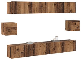Conjunto de Armários de TV com 6 Peças Madeira Envelhecida