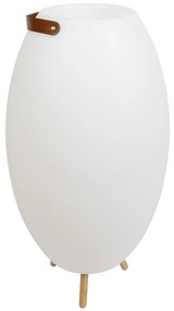 Candeeiro de pé branco 72,5cm incl. LED e coluna regulável RGBW IP44 com controlo remoto - Apolo Moderno