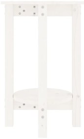 Mesa de centro Ø 40x60 cm madeira de pinho maciça branco