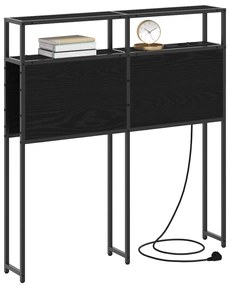 Cabeceira de armazenamento Carvalho preto 90 cm