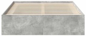 Estrutura de cama 120x200 cm cinza cimento
