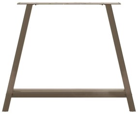 Pés de mesa de jantar em formato A, 2 peças, 100x(72-73) cm, aço