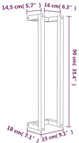 Toalheiro 23x18x90 cm pinho maciço branco