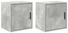 Armários de parede para garagem 2pcs derivados de madeira