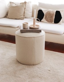 Pouffe Teddy – Creme – 43x45x43 cm