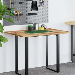 Tampo de secretária 80x70x2 cm acácia maciça acabamento a óleo